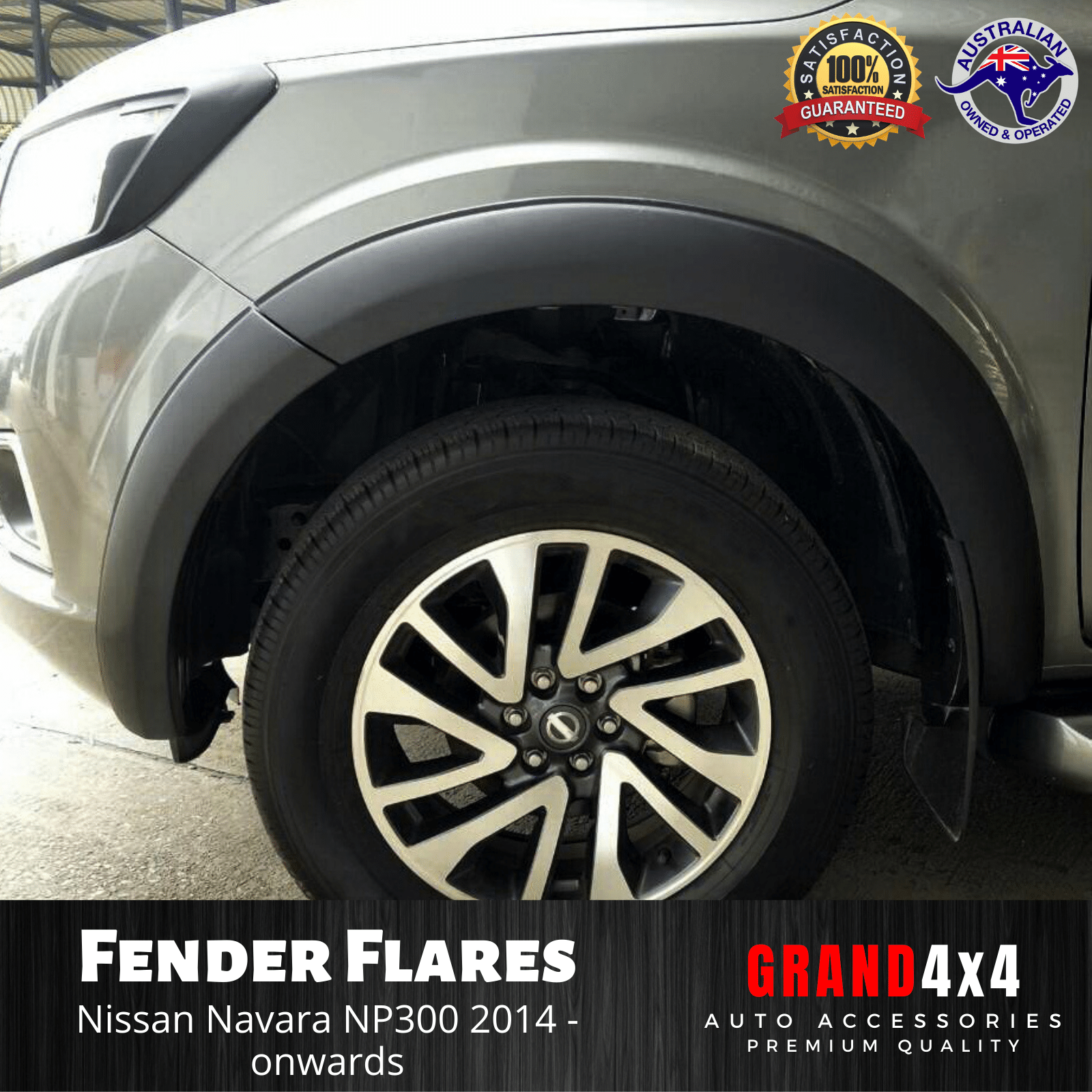 Matte Black Smooth OEM Flares Fenders Suits Nissan Navara D40 Wheel Black  ST ST-X