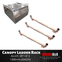 Ladder Rack (Set of 3) For Canopy 1300MM Long 1200MM Internal Width Alloy