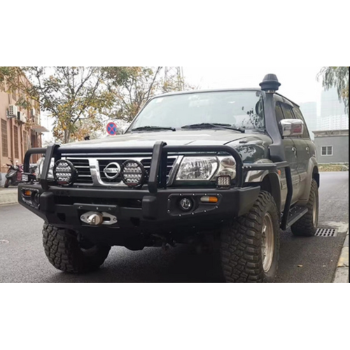 Deluxe Heavy Duty Steel Winch Bullbar to suit Nissan Patrol GU 4 2004 - 2016