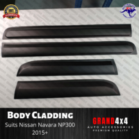 Door Body Cladding Side Molding Trim Suits Nissan Navara NP300 D23 2015-2019