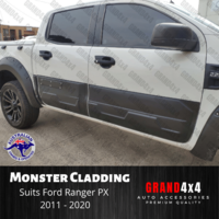 Door Body Cladding MONSTER Side Moulding Trim suit Ford Ranger PX 2011 - 2022