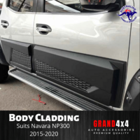 Door Cladding Side Body Moulding Trim to suit Nissan Navara NP300 2015+ Dual Cab