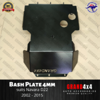 Steel Bash Plate 4mm to suit Nissan Navara D22 2002-2015 Black Underbody Guard