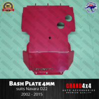 Steel Bash Plate 4mm to suit Nissan Navara D22 2002-2015 Red Underbody Guard