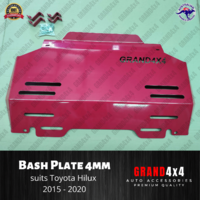 Steel Bash Plate Heavy Duty 4mm Red to suit Toyota Hilux N80 SR SR5 2015 - 2020