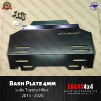 Steel Bash Plate Heavy Duty 4mm Black to suit Toyota Hilux N80 SR SR5 2015-2020