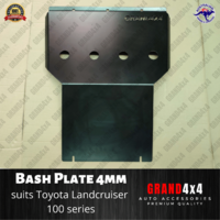 Steel Bash Plate 4mm Black to suit Toyota Landcruiser 100 series 1997 - 2007