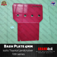 Steel Bash Plate 4mm Red to suit Toyota Landcruiser 100 series 1997 - 2007