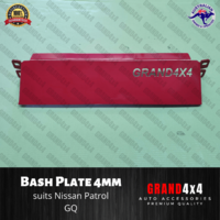 Steel Bash Plate Heavy Duty 4mm Red to suit Nissan Patrol GQ Sump Guard