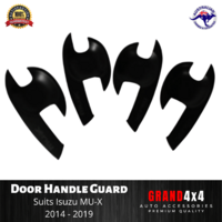 Door Handle Guard Insert Trim Matte Black to suit Isuzu MUX MU-X 2014 - 2019