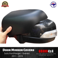 Door Mirror Cover Matte Black to suit Ford Ranger PX PX2 PX3 Everest 2011 - 2021