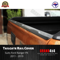 Tailgate Cover Cap Trim Rail Guard Matte Black for Ford Ranger PX 2011 - 2020