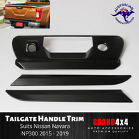 Tailgate Cover Surround Trim Matte Black for Nissan Navara NP300 2015 - 2019