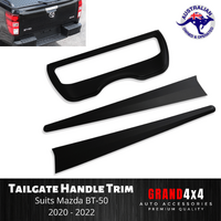 Tailgate Cover Surround Trim Matte Black for Mazda BT-50 BT50 2020 - 2022