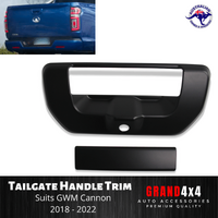 Tailgate Cover Surround Trim Matte Black for Great Wall Cannon GWM Ute 2018+