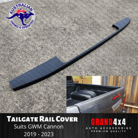 Tailgate Cover Cap Trim Rail Guard Matte Black for GWM Cannon Ute 2019 - 2024