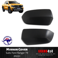 Side Mirror Cover Matte Black to suit Ford Ranger T9 2022+ Ute 4x4 4WD