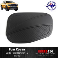 Matte Black Fuel Cap Door Cover Trim to suit Ford Ranger T9 2022+