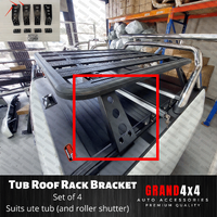 Ute Tub Roof Rack Brackets (Set of 4), Fits on Roller Shutters, New Design 