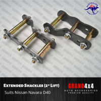 2" Rear Extended Greasable Shackles Lift For Nissan Navara D40 2005 - 2015