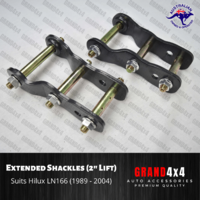 2" Extended Greasable Shackles Lift For Toyota Hilux IFS LN107 LN166 1989 - 2004