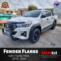 Black Fender Flares for Toyota Hilux 2018 - 2020 Guard Trim Wheel Arch Cover