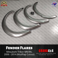 Grey Fender Flares for Mitsubishi Triton MN ML 2006 - 2014 Guard Trim Wheel Arch