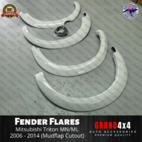 White Fender Flares for Mitsubishi Triton MN ML 2006 - 2014 Guard Trim