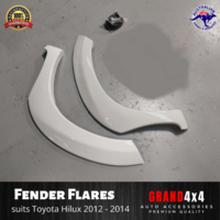 White Fender Flares for Toyota Hilux 2012 - 2014 4PCS FRONT ONLY