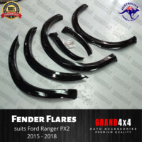 Slim Gloss Black Fender Flares for Ford Ranger PX2 2015-2018 Wheel Arch Guard