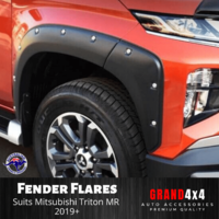 Fender Flares Guard Cover Matte Black to suit Mitsubishi Triton MR 2019+ Arch