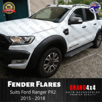 Fender Flares Guard Cover Arch Matte Black to suit Ford Ranger PX2 2015 - 2018  
