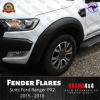 Fender Flares Guard Cover Matte Black to suit Ford Ranger PX2 2015 - 2018 FRONT