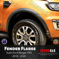 Fender Flares Slim Guard Cover Matte Black to suit Ford Ranger PX3 2018 - 2021