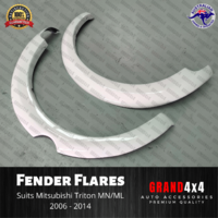 Rear White Fender Flares for Mitsubishi Triton MN/ML 2006-2014 Guard Wheel Arch 