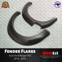 Rear Black Fender Flares for Ford Ranger PX2 2015-2018 Dual Cab Guard Wheel Arch