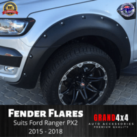 Black Fender Flares FRONT ONLY Arch Guard Cover for Ford Ranger PX2 2015-2018