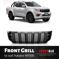 FRONT GRILL for Nissan Navara NP300 2015 - 2020 Ute Black Aftermarket Grille