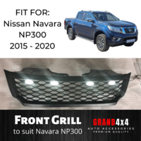 LED GRILL for Nissan Navara NP300 2015 - 2020 Ute Black Aftermarket Grille Light