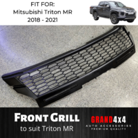 Front Mesh Grill for Mitsubishi Triton MR 2018 - 2023 Ute Black Grille