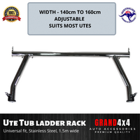 Universal Stainless Steel Heavy Duty Adjustable UTE Tub Ladder Rack Roll Bar