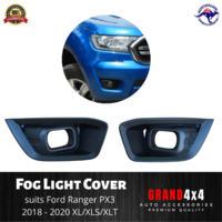 Fog Light Cover Trim Matte Black to suit Ford Ranger PX3 2018-2020 XL XLS XLT