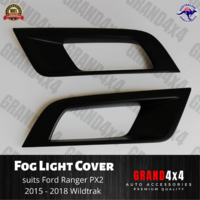 Fog Light Cover Trim Matte Black to suit Ford Ranger PX2 2015-2018 Wildtrak