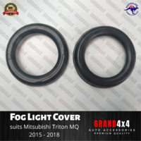 Fog Light Cover Trim Matte Black to suit Mitsubishi Triton MQ 2015 - 2018