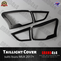 Matte Black Rear Tail Light Trim Cover to suit Isuzu MUX MU-X 2017-2019