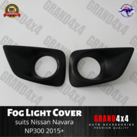 Fog Light Cover Trim Matte Black to suit Nissan Navara NP300 2015 - 2019
