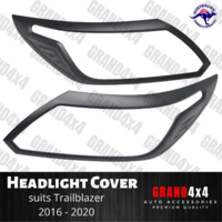 Matte Black Head Light Trim Cover to suit Holden Colorado Trailblazer 2016-2020