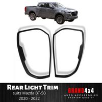 Matte Black Rear Light Trim Cover Surrounds for Mazda BT-50 2020 - 2022 BT50