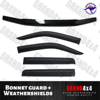 Bonnet Protector Guard + Window Visors suits Nissan Navara D40 2005-2014