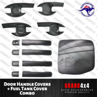 Door Handle Cover + Guard Bowl + Fuel Tank Cover for Isuzu D-Max DMax 2016-2019